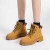Non-Slip Thick Bottom Mid-Calf Classic Big Toe Ankle Boots British Style Lace-up High-Top Worker Boots
