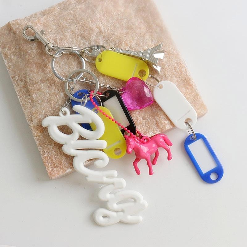 Portachiavi Charm Borsa Lettera in Silicone Ciondolo Cuore Ciondolo Decorativo Borsa Lettera Adatto per Scambio di Regali Romantici