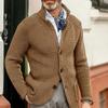 Spring and Autumn Fashion New Arrival Men's Casual Long Sleeve Solid Color Knit Jacket