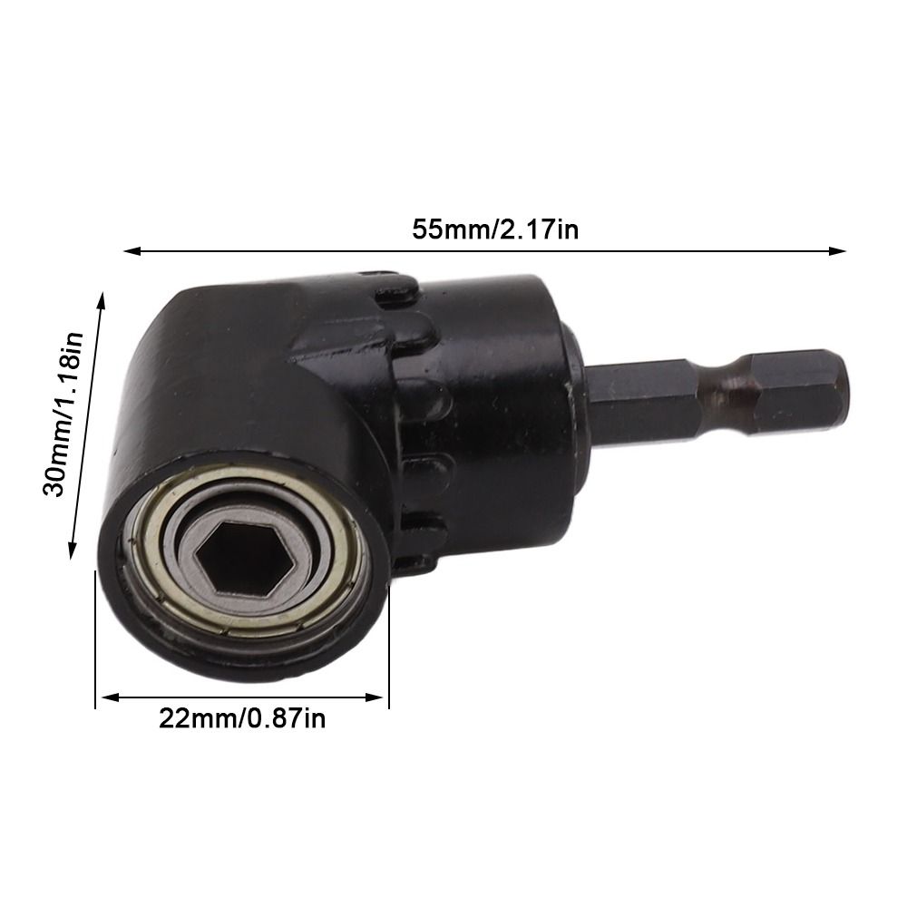 Black Right Angle Drill Adapter Multifunction Power Screwdriver Adapter Home Improvement