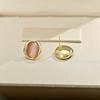 Maillard Retro Cat's Eye S925 Silver Stud Earrings - Versatile Hong Kong Style Luxury for Women