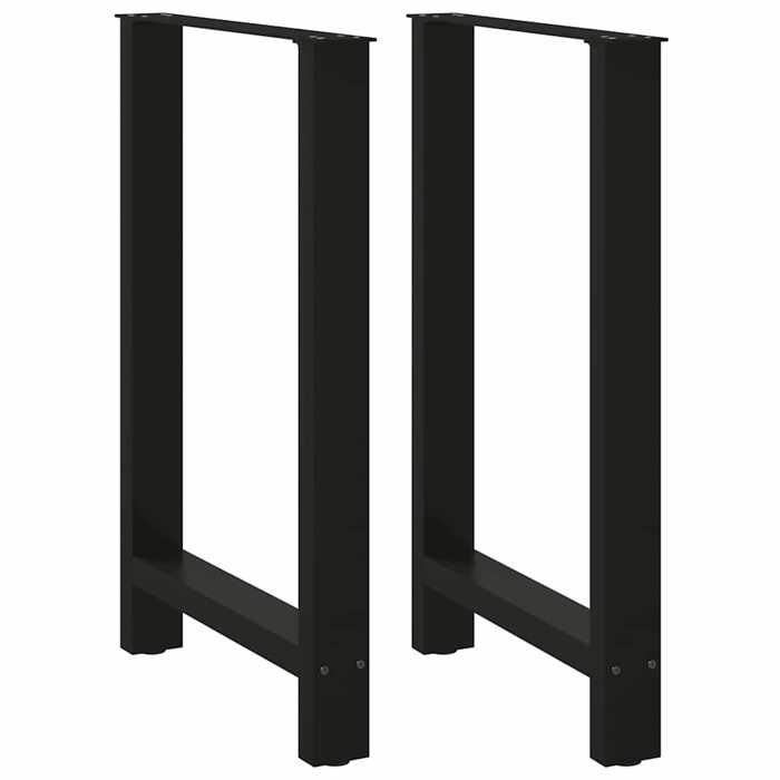 VidaXL Pieds de table de bar Noir 2 pièces 60 x (90-91) cm Acier 4013332