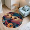 Hedgehog pattern round rug,Carpet Rug for Living Room Bedroom  Playroom ,Non-slip Floor Mat,Holiday Gifts and Birthday Gifts.