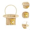 Hand Woven Flower Basket Storage Container Gifts Multipurpose Decor Handheld Organizer