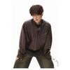 Men Vintage Loose Stand Collar Windproof Motorcycle Jacket Autumn