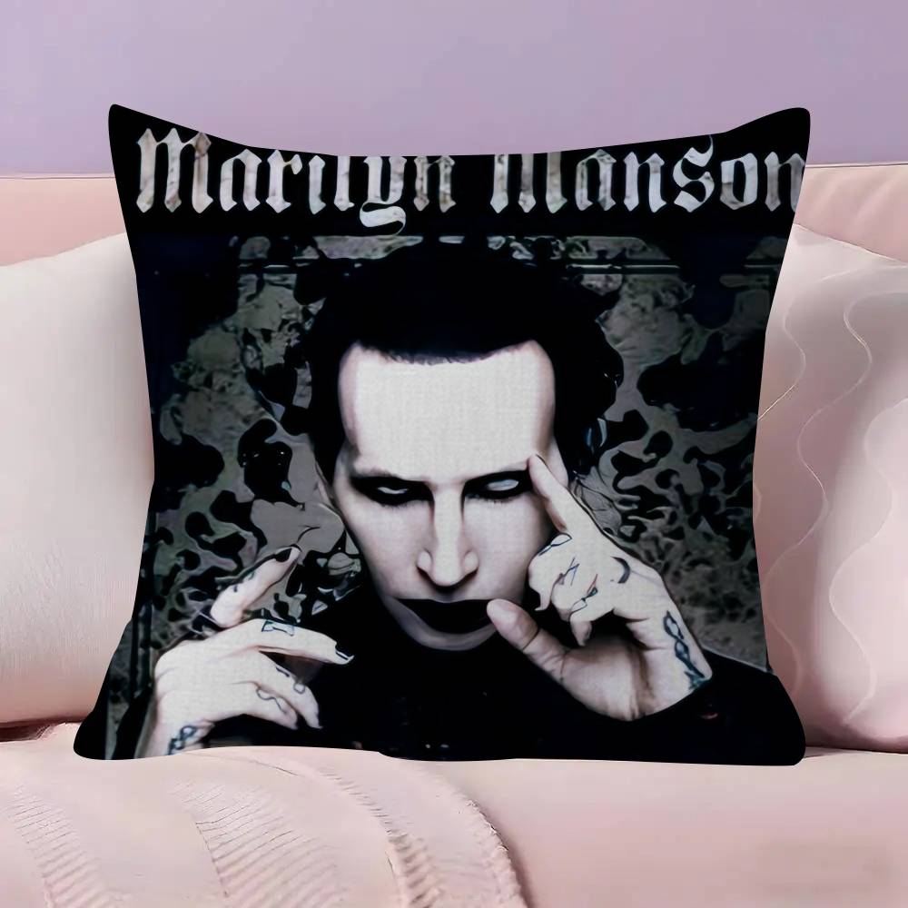 Classic Rock Band M-Marilyn M-Manson Cushion Cover Decorative Pillow Sofa Home Decor case pillow cases