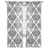 Black And White Baroque Flower Vine Abstract Tulle Sheer Window Curtains for Living Room Bedroom Voile Organza Curtains Drapes