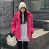 2025 winter new Korean down padded jacket women's loose hooded short cotton jacket padded jacket thickened student bread suit