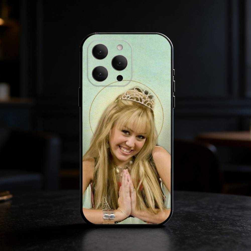

FUNNY H-HannahS M-Montana Phone Case For iPhone 17,16,15,14,13,12,11 Plus,Pro Max,SE4Soft Silicone Black Cover iPhone11PROMAX