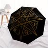 1pc Astrology Symbols Automatic Open/close Folding Compact Umbrella, 8-Rib Sturdy Canopy, Lightweight Portable, Everyday Use, Gift, Outdoor Umbrella,