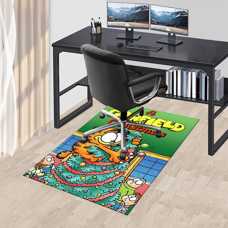 

1pc Garfield Christmas Chair Mat - Anime Cartoon Design Office Rug - Non-Slip Carpet for Home Decor, Living Room, Bedroom, Game Room, Festive Gift, Un 60cm by 90cm