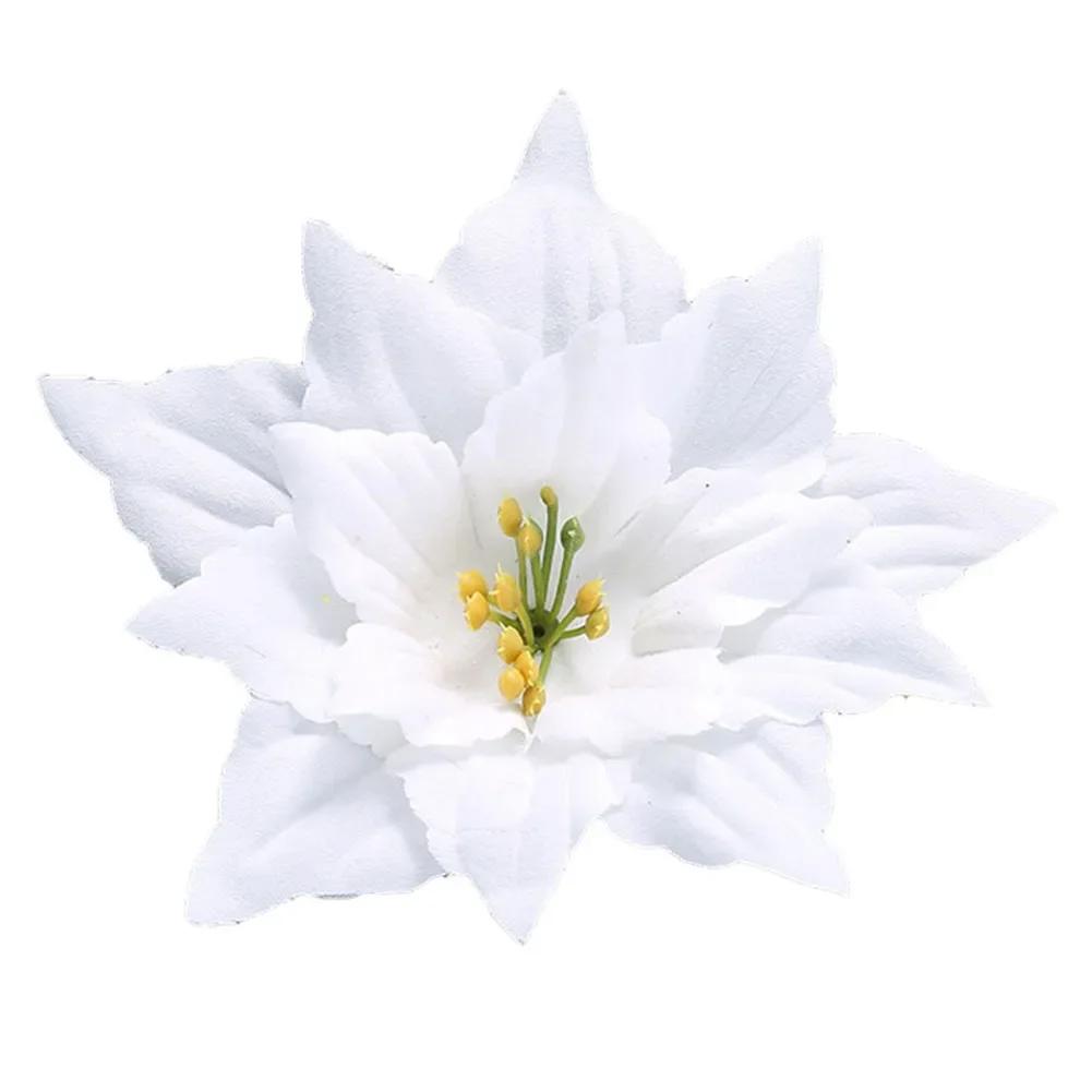 

Antique Brass Usage Used For Christmas Trees Hanging Flowers Tree Decoration Christmas Glitter Poinsettia Eye Catching Addition білий