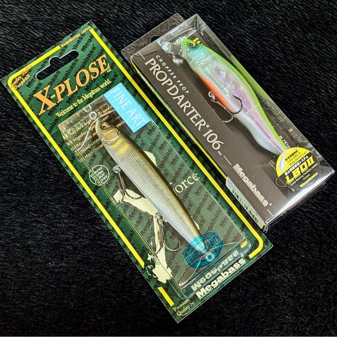 Used Explos Double Scratch Prop Darter 106 Megabass Set