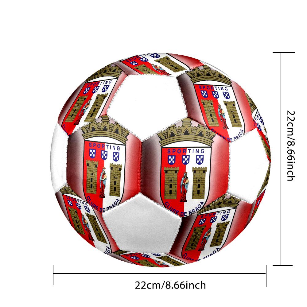 1PC SC Braga poster size 5 soccer ball PrahaIndoor Soccer Ball Colorful All Ages Machine Stitched PVC Competition Ready Durable High-Bounce