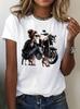 Retro Motorcycle Unisex Print Tshirt 2000s Gothic Unisexs Casual  Short Sleeve T Shirt Clothing Top Tee