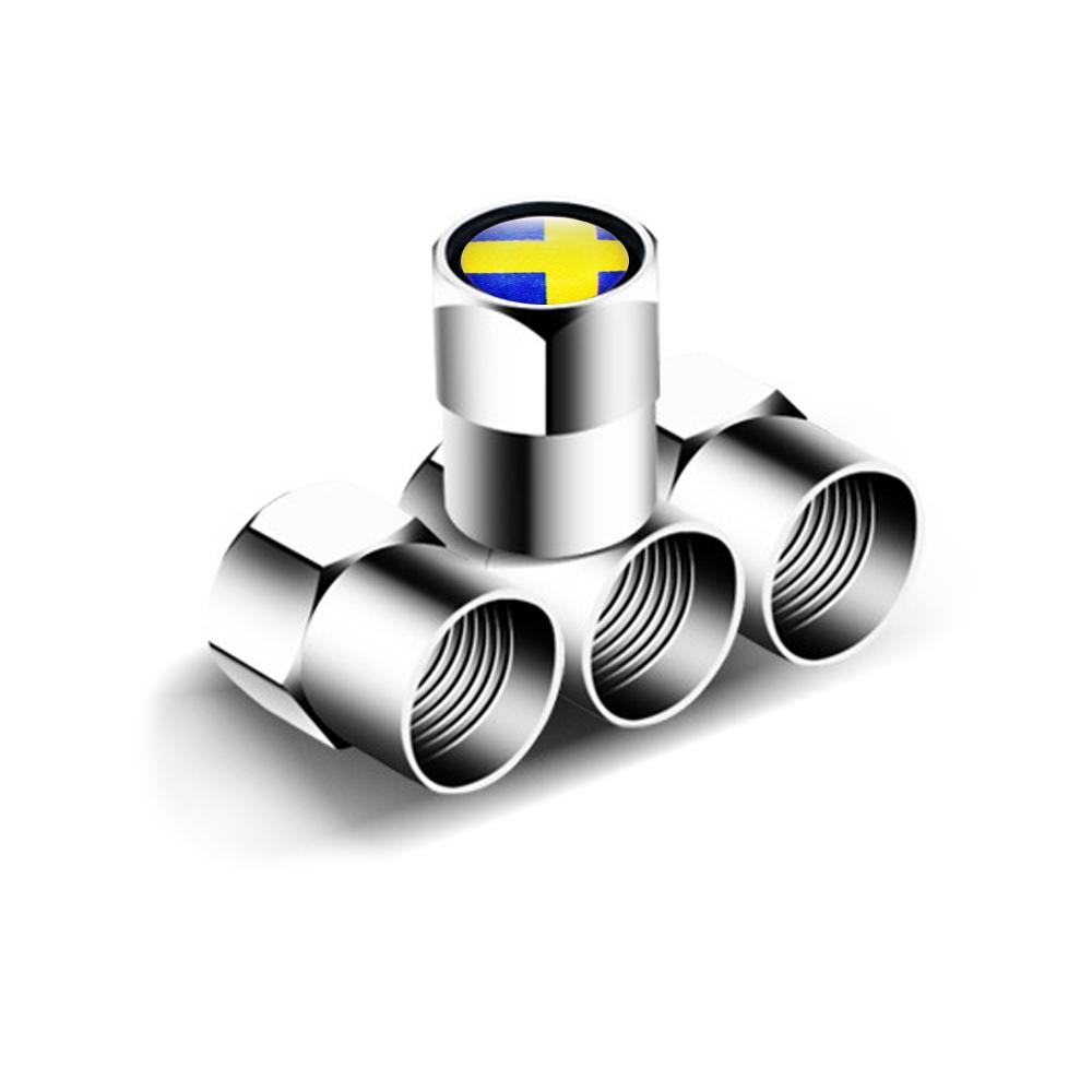 Set de 4 Bucăți Accesorii Auto Pentru Mașini Volvo Saab Capace Tije Valve Aer Roți Pentru Toyota Suzuki Mazda Ford Stilizare Auto