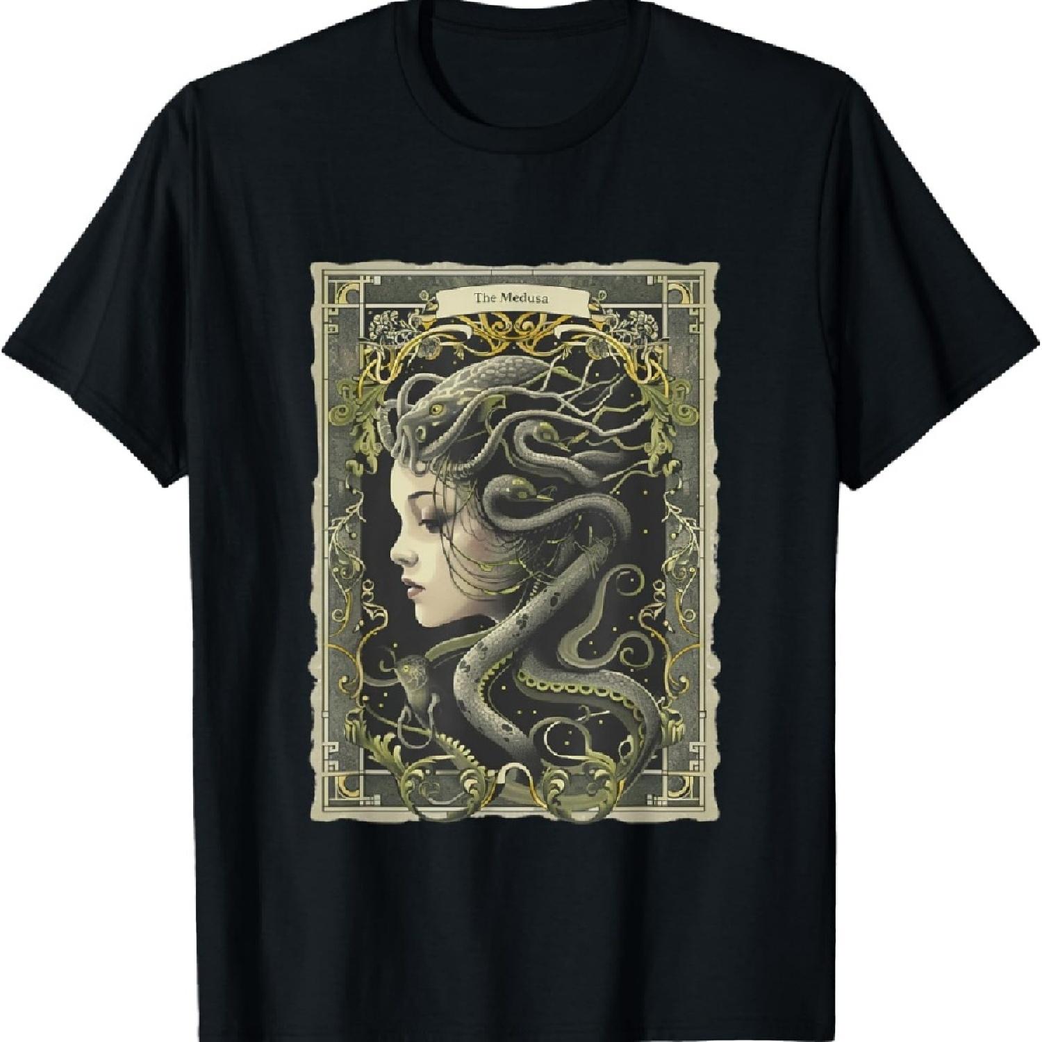 

Greek Mythology Medusa Tarot Card Occult Scary Dark Grunge T-Shirt XXXXXL чёрный