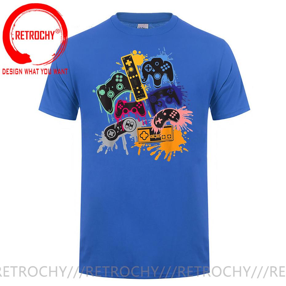 Splash Ink Art Control All The Things Video Game Controller TShirt Unisex Graphic T Shirt Unisex Clothing Fashion Casual Tee Shirt