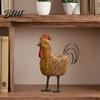 Pastoral Theme Scene Decoration Country Style Pig/Rooster Figurine, Resin Rustic Farmhouse Animal Statue, Farm Figurines Desktop Ornaments for Shelves