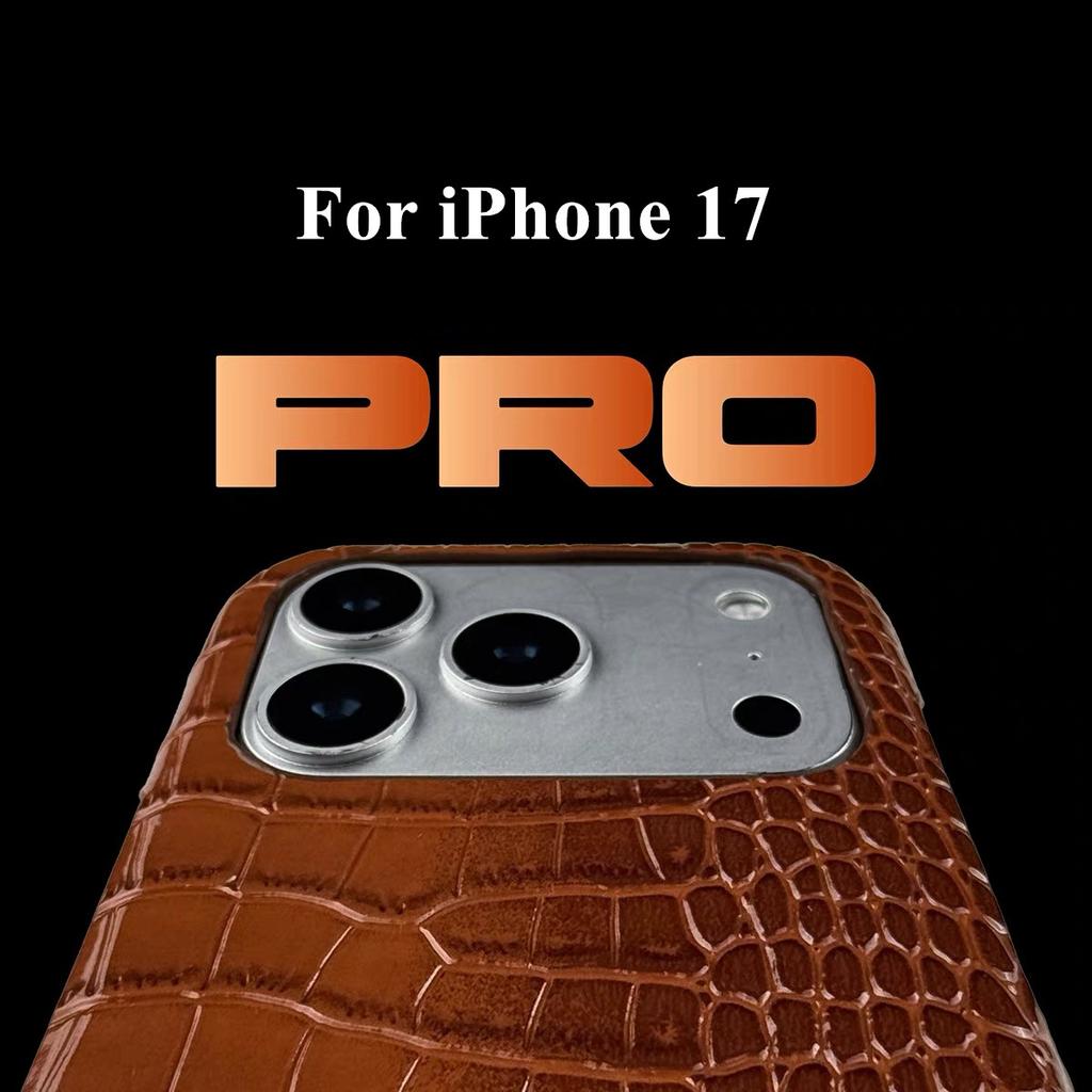 Echte Leder Handyhüllen Für iPhone 17 16 15 Pro Max 11 12 13 14 XR XS Max Capa Luxus Krokodilmuster Business Abdeckung Coque