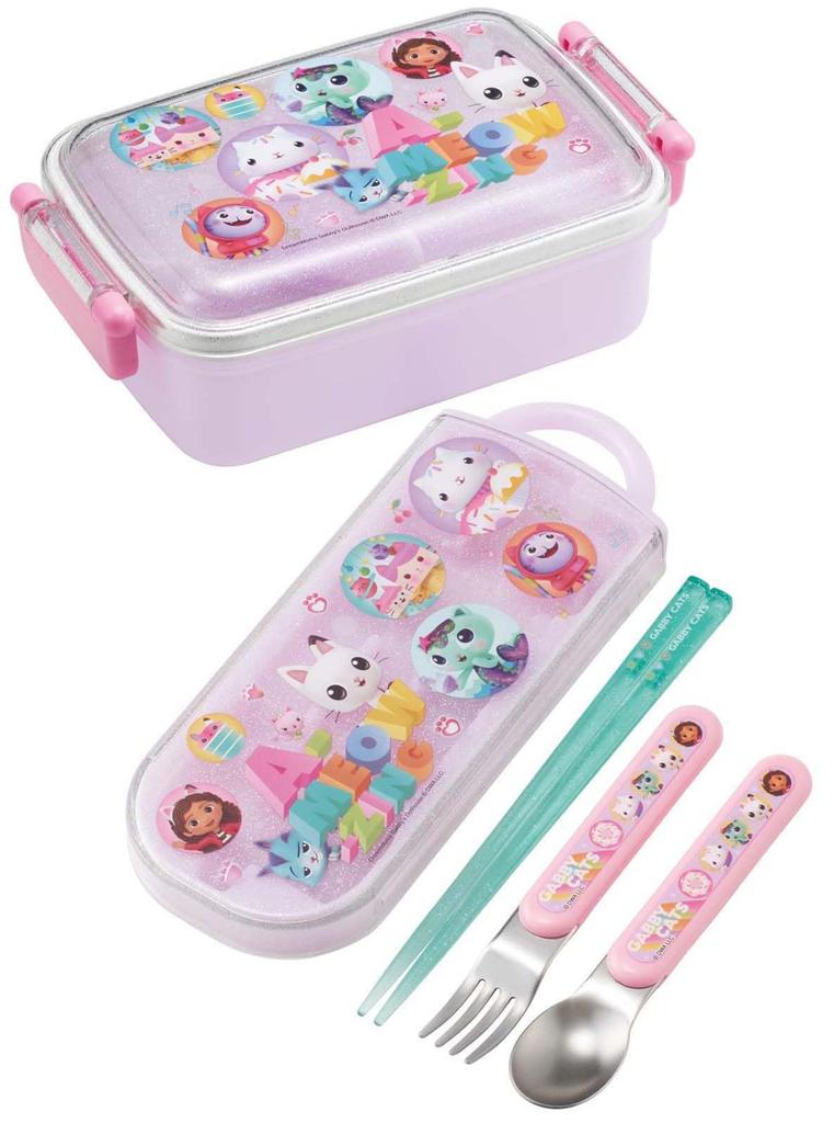 Skater Lunch Single Dome Made in Gabby Dollhouse Design Kids' Box, Tier, 450ml, Shape, Antibacterial, Japan, (RBF3ANAG)