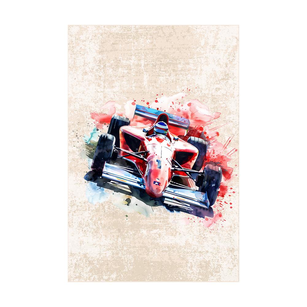 Retro F1 Racing Canvas Painting Poster Vintage Racing Car Wall Art Print for Home Decor