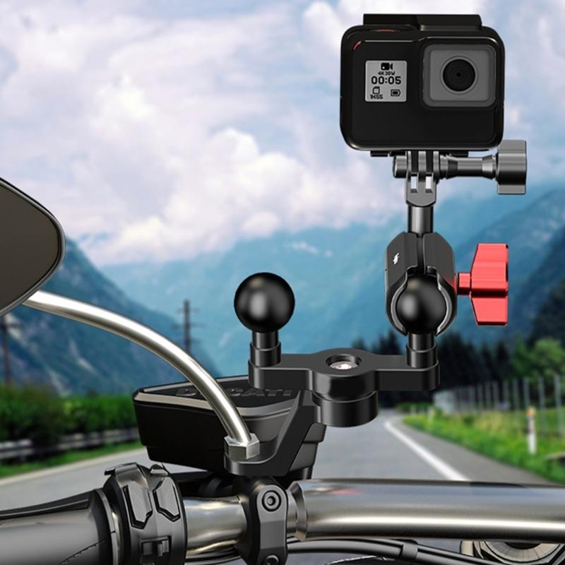 Universal Motorcycle Fork Stem Mount 1in Balls Base Adapter Mounting Bracket Holder Stand for Various Bike Models