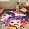 Kpop cartoon Round Rug for Livingroom,Bedroom, Palyroom, Chair Rug, Area rug, Circle Carpet, Large Size Fan Christmas gift