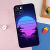 Synthwave 80's Retro Neon vaporwave Phone Case For iPhone 16 Pro Max 11 12 13 Mini 14 15 Pro Max XR 16e 15 16 Plus Cover Shell