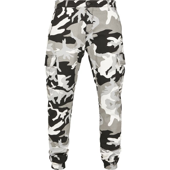 Pantalon Cargo Jogging - URBAN CLASSICS - Camo Cargo - Marron Camouflage - Coupe Cargo - Confortable En Coton