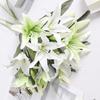 1Pcs Lily Artificial Flowers Bouquet 50CM Fake Flowers for Garden Party Wedding Marriage Decoration Home Decor DIY Vase Ornament