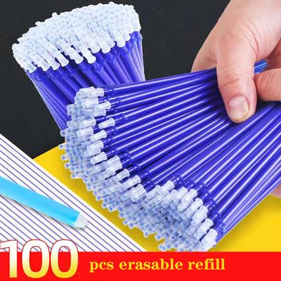 0,5 mm Gelschreiber, löschbarer Stift, Nachfüllstangen-Set, blaue schwarze Tinte, waschbarer Griff, Schreibpapier