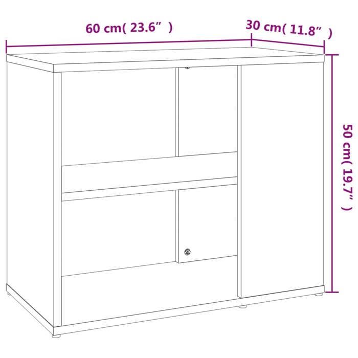 VidaXL Armoire latérale Gris béton 60x30x50 cm Aggloméré
