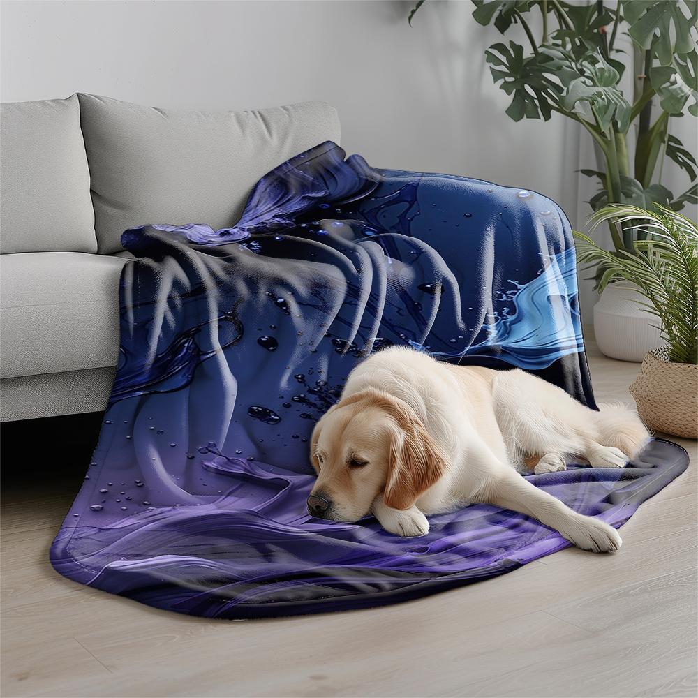 Abstract Pattern Blanket Microfiber Flannel Cover Blanket Bedroom Living Room Sofa Soft And Comfortable Home Decoration