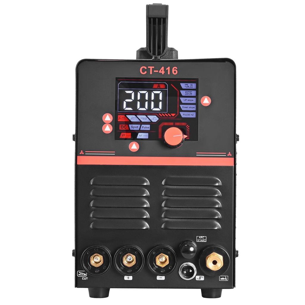 3-in-1 Plasma Cutter Welder Combo - CUT/TIG/MMA, 50A Plasma Cutting Machine & 200A TIG Stick Welder, LED Digital Display with 2T/4T/PA/PT Function for