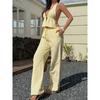 2026 Summer New Vacation Striped Vest Casual Long Pants Women's Casual Suit