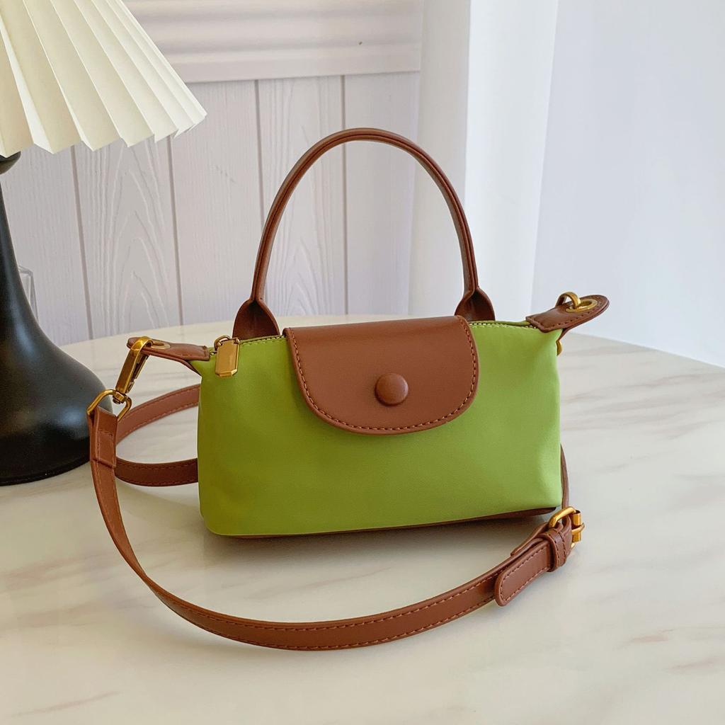 Neue Mini-Longxiang-Tasche mit kurzem Griff und einer Schulter für Damen, kleine Umhängetasche aus wasserdichtem Nylongewebe für Pendler