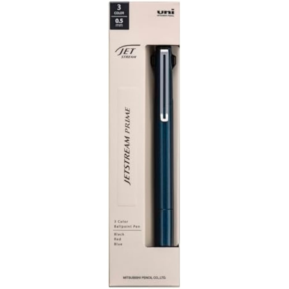Трехцветная шариковая ручка Mitsubishi Pencil Jetstream Prime 0.5 Темно-синяя SXE3350005D.9