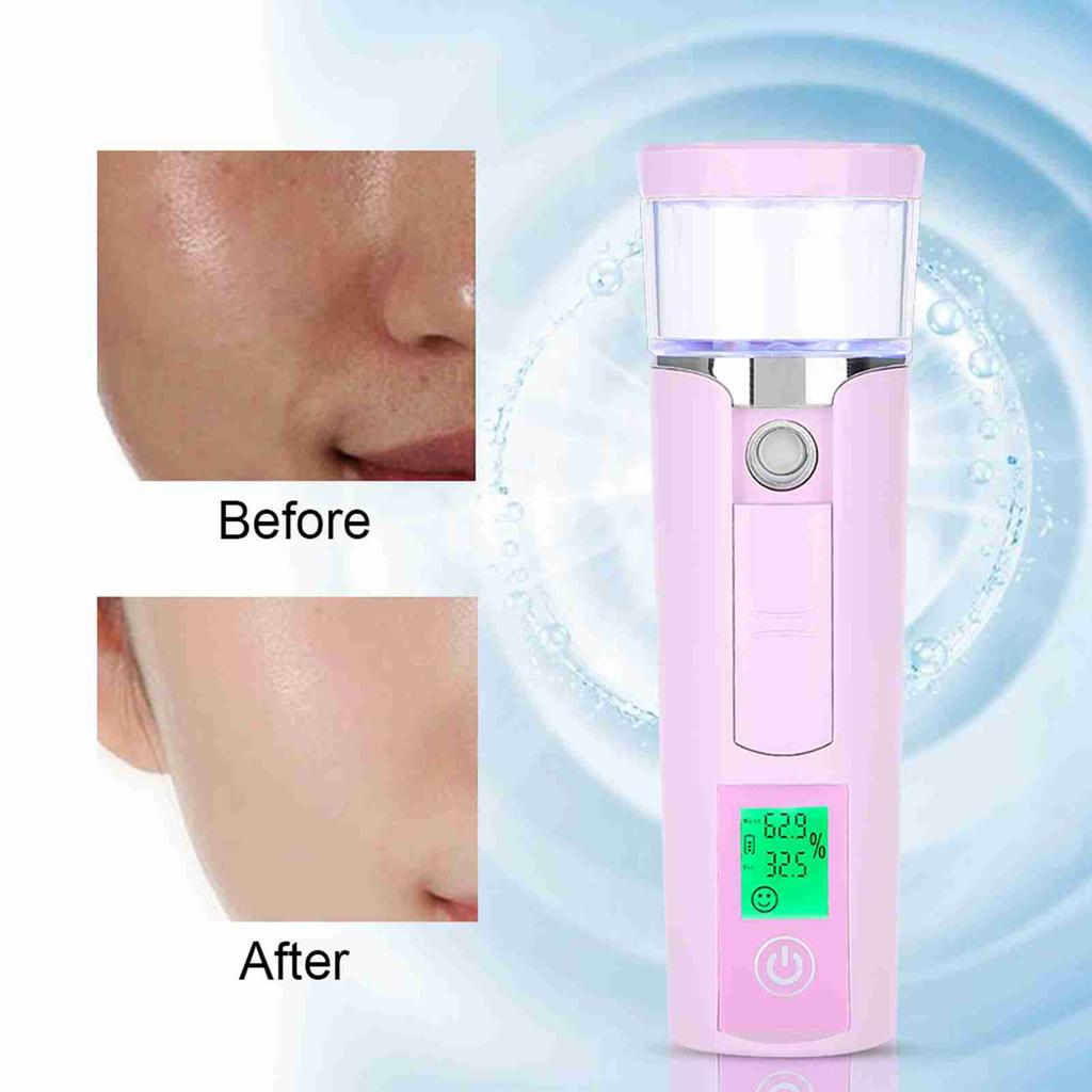 Cool Mist Sprayer Face Nano Atomization Handy Moisturizing Mist Spray Skin Beauty 40ml Pink