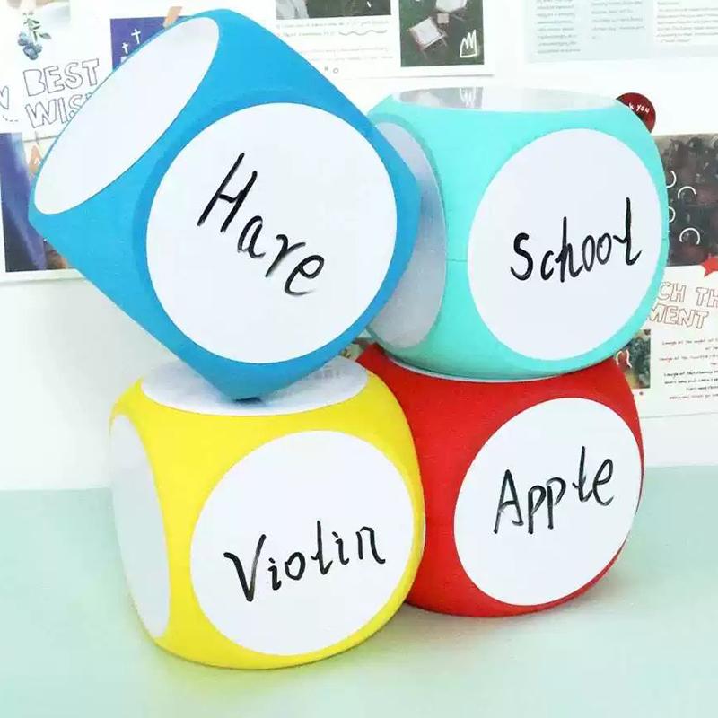 WTEMPO DIY Blank Large Foam Dice Soft Reusable Erasable Perfect for Educational Games Party Favors and Outdoor Funny Activities