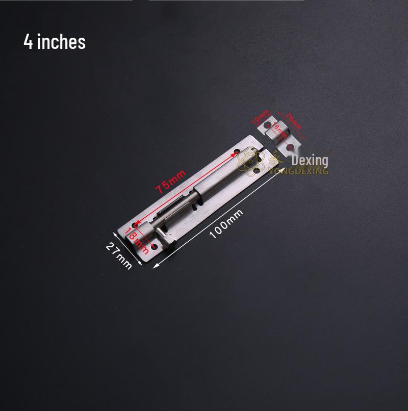 Stainless Steel Black Bolt for Cabinet & Wooden Door, Sizes: 1.5 To 5 Inches