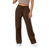 Women's Wide Leg Track Pants Fleece Lined Loose Straight Casual Pants  Sports Jogger Pants With Pockets