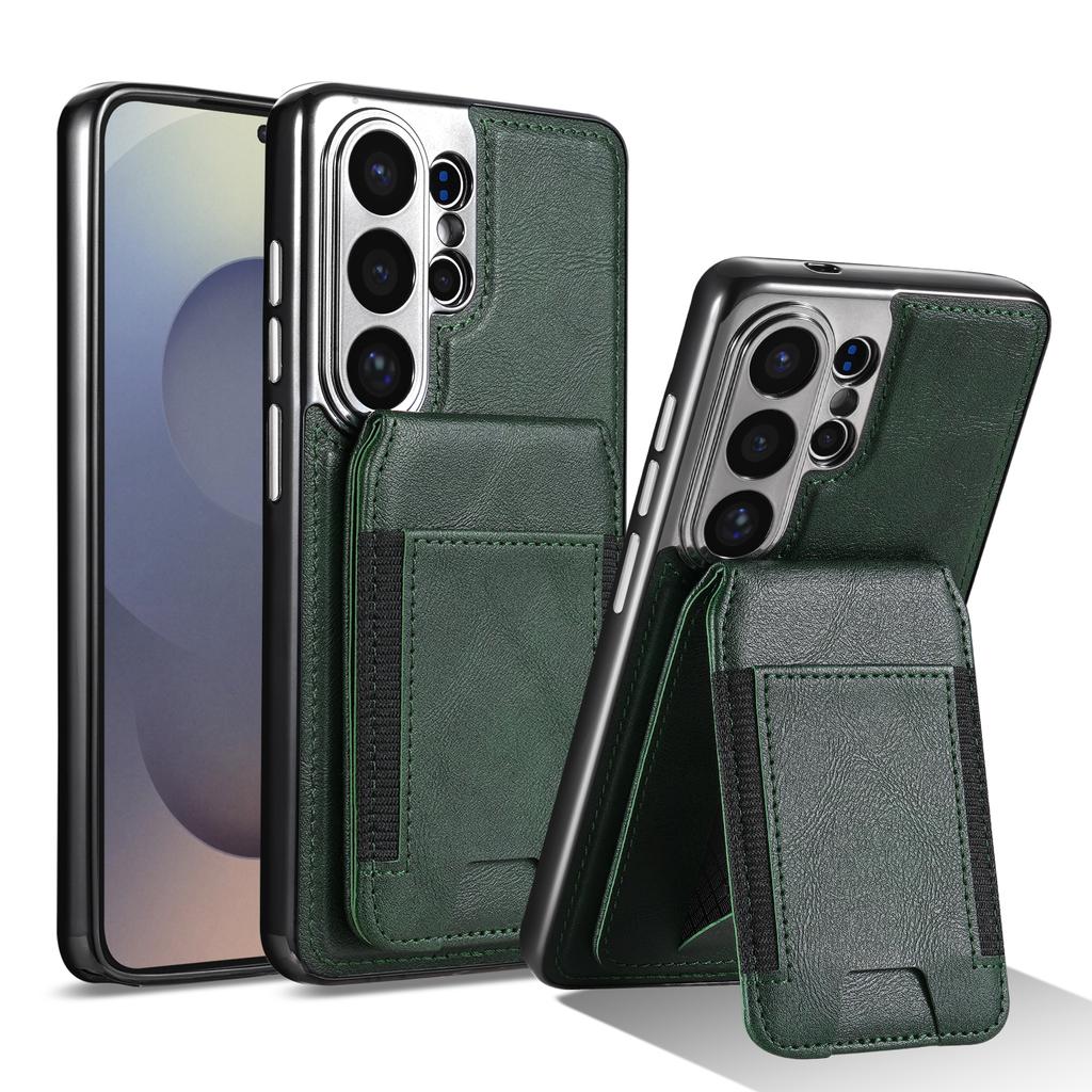 Vintage Leather Magnetic Case For Samsung Galaxy S26 Ultra S26+ Plus With Magnetic Kickstand Wallet Pocket Card Slot Holder