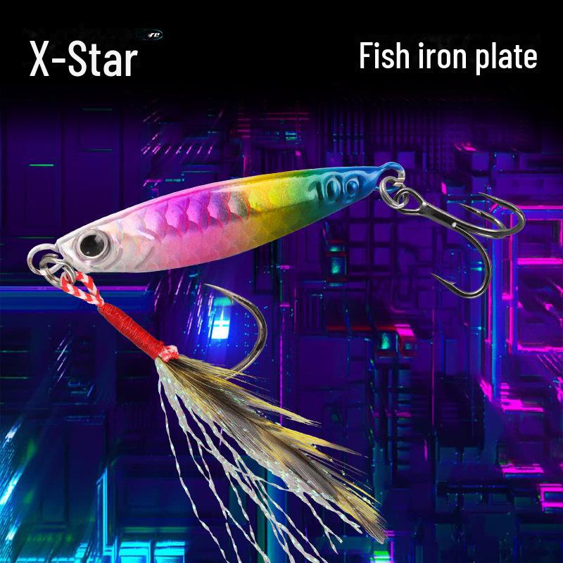 Fish Scale Pattern Long-Distance Iron Plate Lure for Bass, Catfish, and Croaker