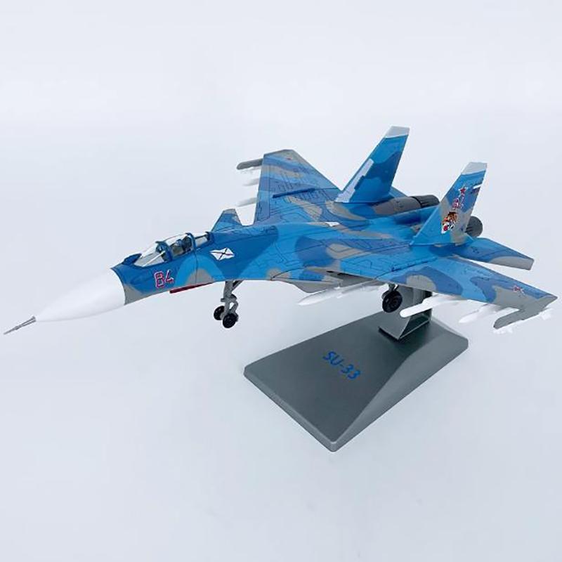 1/100 Scale Russian SU-33 Fighter Alloy Aircraft Model Su33 Finished Simulation Decoration Collection Glue Free Collection