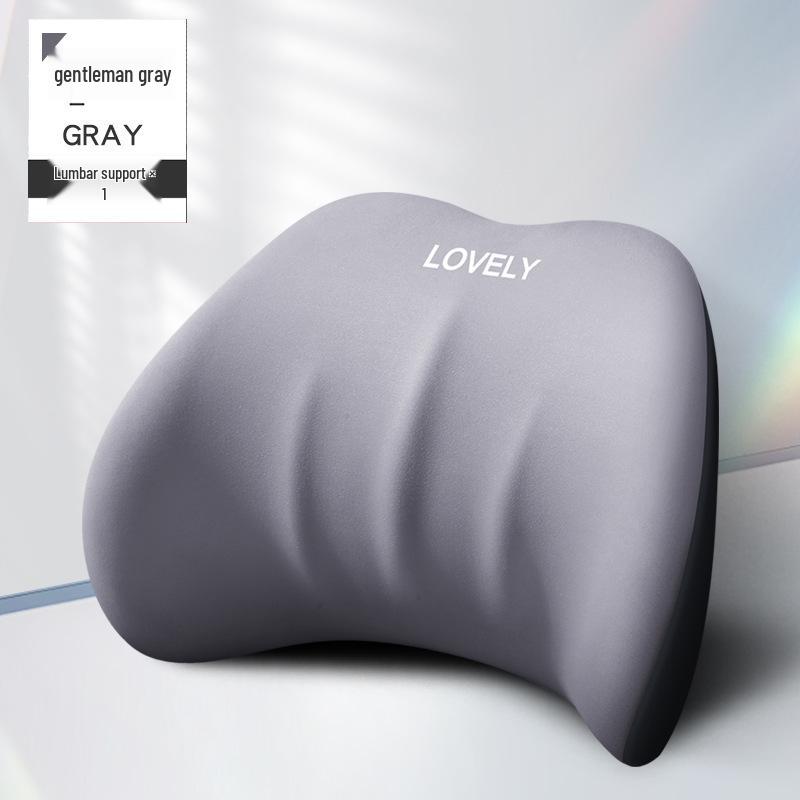 Car Memory Foam Headrest and Lumbar Support Cushion Set