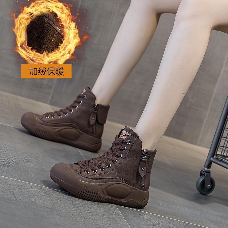Daddy shoes women's autumn 2025 new retro lightweight Internet celebrity burst board platform height increase casual fashion women's shoes