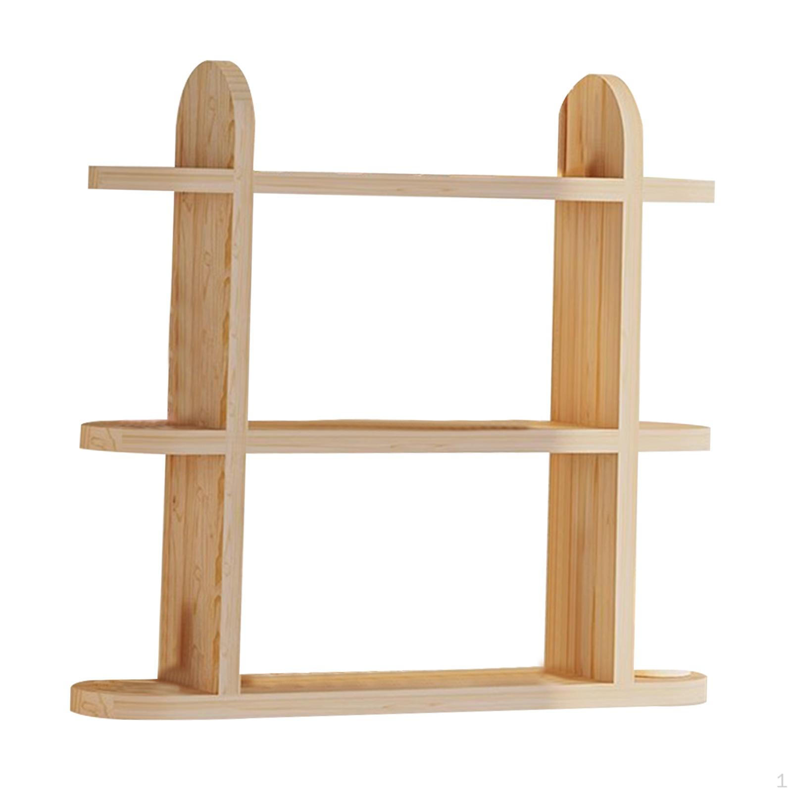 

Desktop Organizer Layered Display Stand Wooden Tabletop Plant Multifunctional 46 cmx10 cmx40 cm