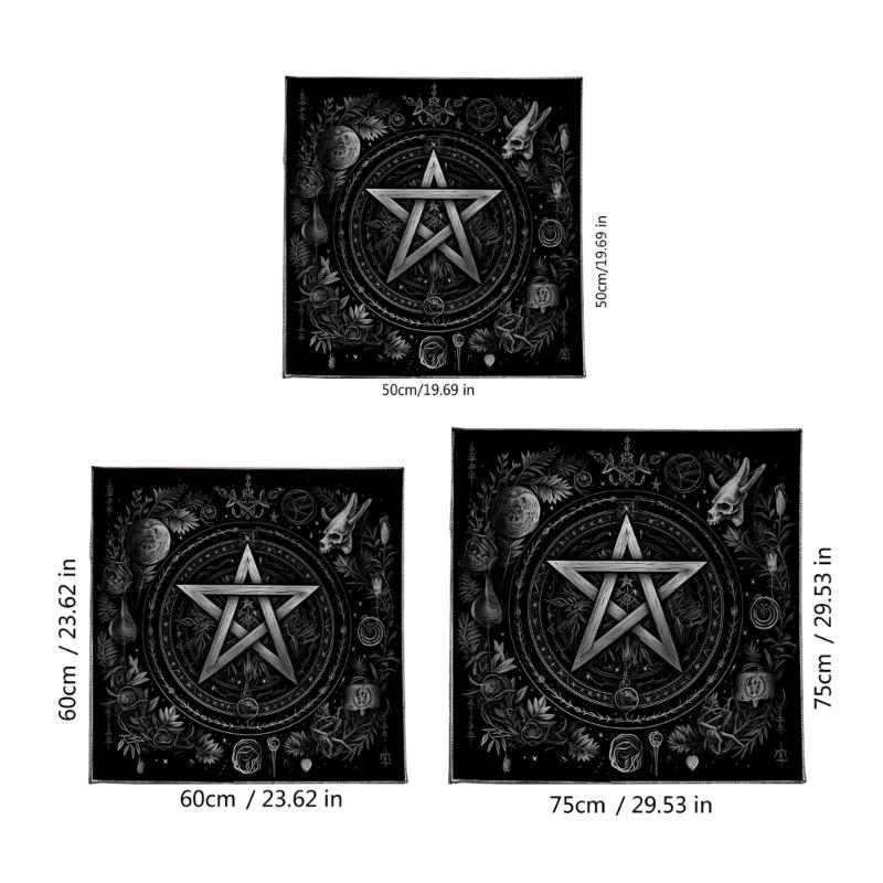 Square Divinations Tapestry Moon Flower Star Astrology Tablecloth Tarots Tablecloth Table Cloth Witchcrafts Supplies