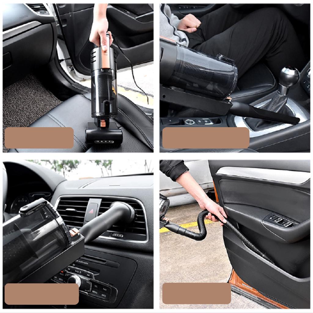 120W Strong Suction Handheld Vacuum Cleaner for Car Wet & Dry Dual Use Car Electronics Spare Filter Vacuum Cleaner